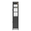 Modern Style Tall Steel Display Cabinet With Double Glass Doors, LED Lights, 3 Sided Glass For Collectibles - Black - Image 10