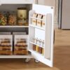 Modern Kitchen Island With Extendable Dining Table & Power Outlet - White - Image 6