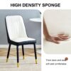 Modern 2 Tone Dining Chairs With Gold Decorated Legs Metal Legs, (Set of 4) - White / Black - Image 6