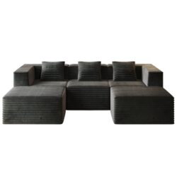 Modular Sectional Couches With Deep Seat For Living Room - Gray