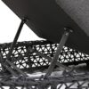 Willow - Sunbrella Upholstered Patio Lounger - Graphite Gray / Black - Image 7
