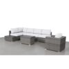Weather Resistant 9 Piece Wicker Seating Group With Premium Cushions - Gray Mix - Image 7