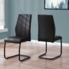 Dining Chair, Side, Upholstered For Dining Room Durable Construction (Set of 2) - Black - Image 12