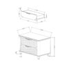 Laura - Nightstand With Sleek Frame And Fronts - Silver - Image 3