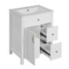 Bathroom Vanity With Sink, Soft Close Doors And Drawers, Double Storage Racks - White - Image 14