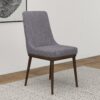 Kate - Mid-Century Modern Dining Chair (Set of 2) - Fabric - Gray - Image 6