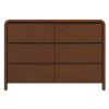 Lionel - Mid-Century Modern Solid Wood 6 Drawer Dresser - Brown - Image 10
