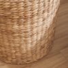 Round Tall Water Hyacinth Woven Wicker Laundry Hamper With Lid For Clothes Canvas Toys And Book Storage With Removable Liner - Natural / Light Brown - Image 10