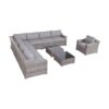 7 Person Patio Seating Group With Cushions - Gray - Image 6