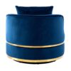 360 Degree Swivel Accent Chair With Seat Cushion, Over Sized Upholstered Barrel Chair - Blue - Image 13