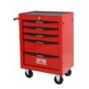 Rolling Metal Tool Chest With 5 Drawers, 20" Steel Storage Cabinet With Ball Bearing Slides - Red / Black - Image 12