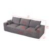 Modular Sectional Sofa With USB Charger And Petal Armrest - Gray - Image 25