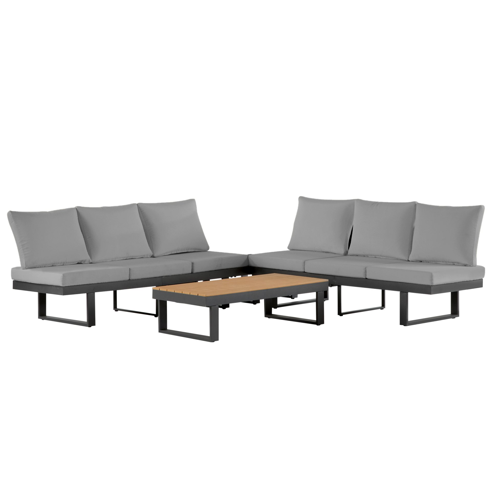 Outdoor Sectional Sofa Set With Adjustable Reclining Seats - Gray - Image 21