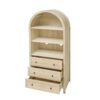 Arched Kitchen Pantry, Modern Farmhouse Wood Kitchen Storage Cabinets, Arched Storage Display Cabinet With Adjustable Shelves, Versatile Cupboard For Kitchen, Dining Room, Living Room - Natural - Image 15