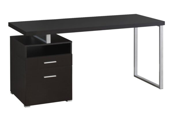 Computer Desk For Home Office, Laptop, Left, Right Set - Up, Storage Drawers, Contemporary & Modern - Espresso