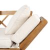Outdoor Patio Daybed Sofa, 3 Seat Sofa With Foldable Arm 4 Back Pillows - Teak / Beige - Image 17