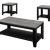 Table Set, Coffee, End, Side, Accent For Living Room Transitional (Set of 3) - Black - Image 2