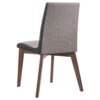 Dining Room Side Chair Set With Sleek Curves And 2 Tone Upholstery - Brown / Gray - Image 5