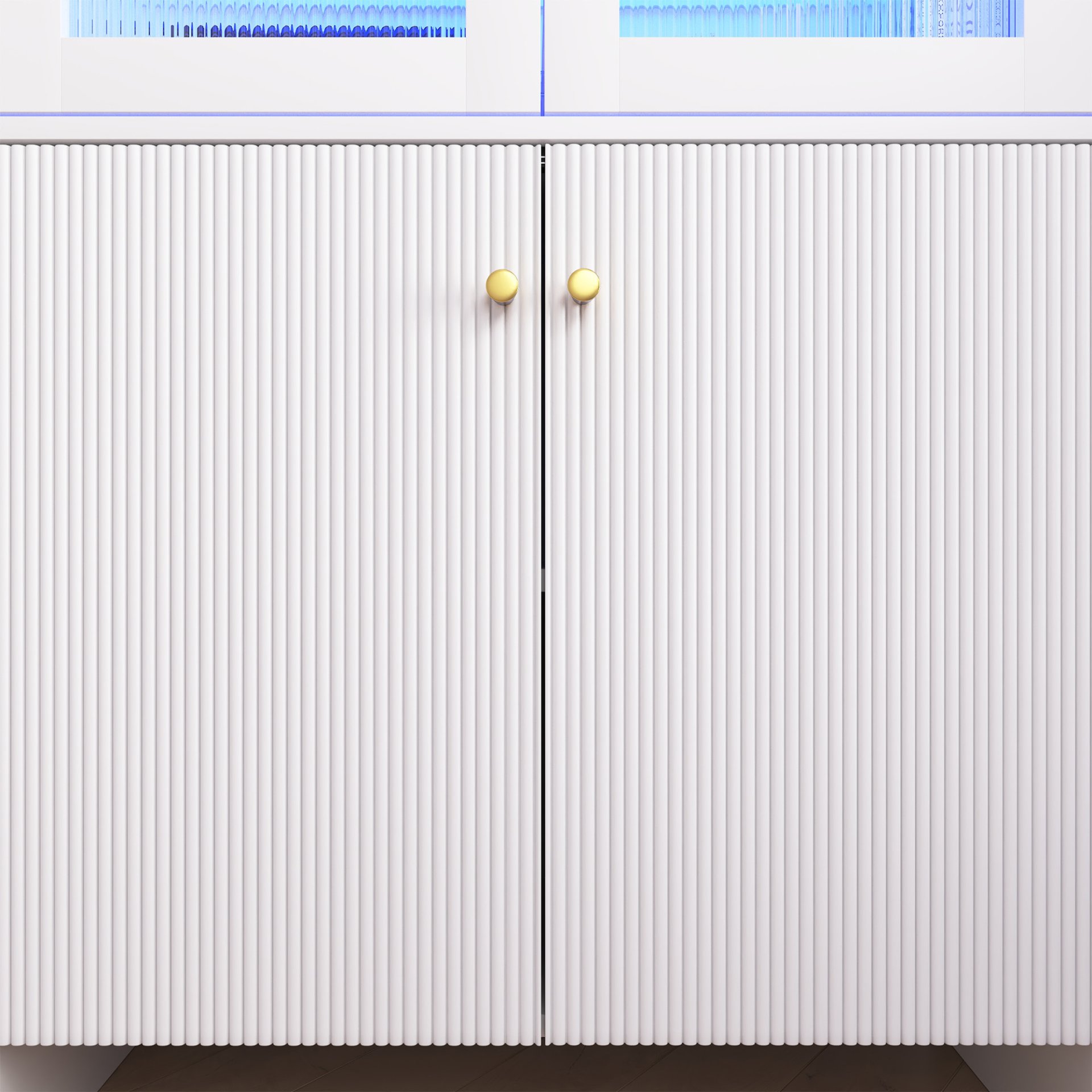 Modern Tech Inspired Dome Cabinet With LED Lighting Smart Snack Storage Solution - White - Image 18