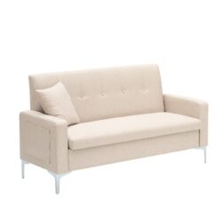 Multi-Functional Storage Comfortable Double Sofa, Suitable For Living Room, Apartment, Home Office - Beige