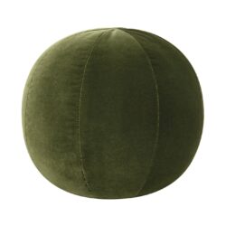 Luna - Round Sphere Accent Ball Throw Pillow - Olive Green