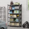 Garage Storage Rack, 6 Story Shelves, Adjustable Partition Storage Unit, Supermarket, Home, Basement Storage Rack - Black - Image 6