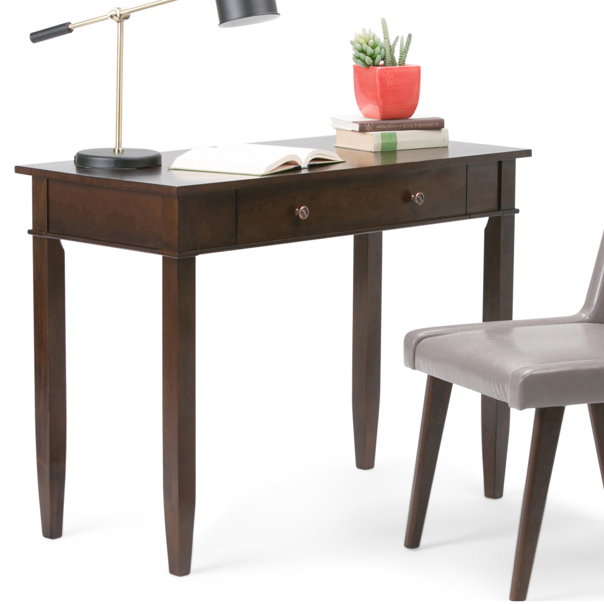 Carlton - Home Office Desk - Dark Tobacco Brown - Image 8