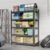 Garage 5 Story Shelf, Capable Of Accommodating 2500 Lbs, Adjustable Shelf - Black - Image 5