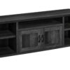 TV Stand, Console, Media Entertainment Center, Storage Cabinet, Transitional - Black - Image 6