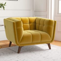 Addison - Mid-Century Modern Lounge Chair - Yellow