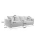 Plush Corduroy 4 Seat Sofa, Modern Comfy Upholstered Sofa Cloud Couch, Deep Seat Couches With Soft Pillows, Convertible Deep Seat Sofa Lounge Chair For Living Room - Gray - Image 3