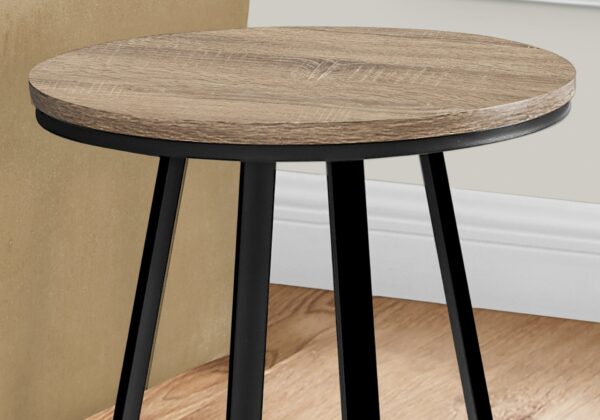 Accent Table, Side, Round Contemporary & Modern - Taupe
