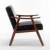Accent Chair, Classic, Mid Century Modern For Extra Seating - Black - Image 3