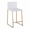 Marcel Mara - 5 Piece Upholstered Contemporary Counter Height Dining Set - Black / Gold / White - Image 4