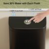 1 Piece Toilet With Tornado Flush, Soft Closing Seat, 12" Siphonic S Trap - Matte Black - Image 8