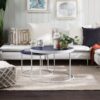 Contemporary Gallery Top Round Nesting Coffee Table Set - Blue - Image 8