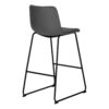 Office Chair, Bar Height, Standing, Computer Desk, Work, Leather Look, Contemporary, Modern - Gray - Image 3