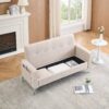 Multi-Functional Storage Comfortable Double Sofa, Suitable For Living Room, Apartment, Home Office - Beige - Image 5