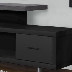 TV Stand, Console, Media Entertainment Center, Storage Cabinet, Contemporary & Modern - Black