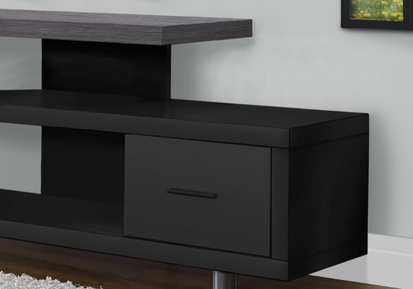 TV Stand, Console, Media Entertainment Center, Storage Cabinet, Contemporary & Modern - Black