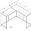 Corner Accent Console Table For Entryway, Contemporary And Modern - Taupe / Black - Image 5