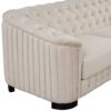 Upholstered Loveseat Sofa With Thick Removable Seat Cushion - Beige - Image 17