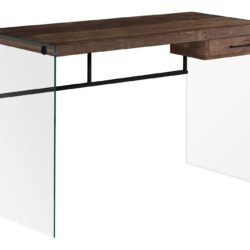 Computer Desk For Home Office, Laptop, Storage Drawers, Modern - Brown