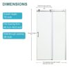 Shower Door Single Sliding Bypass Enclosure - Brushed Nickel - Image 3