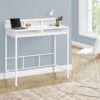 Computer Desk, Home Office, Standing, Storage Shelves, Laptop, Contemporary & Modern - White - Image 10
