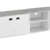 TV Stand, Console, Media Entertainment Center, Storage Cabinet, Contemporary, Elegant Design - White - Image 6