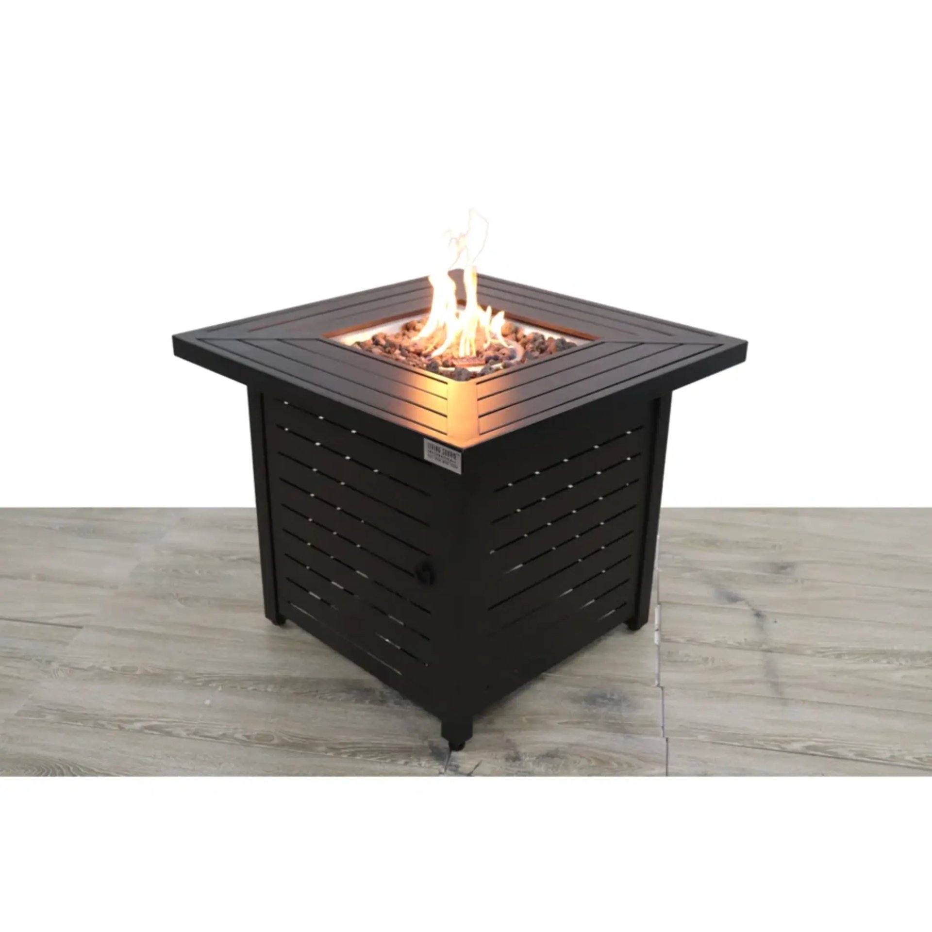 Propane / Gas Fire Pit Table - Black - Image 5