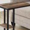 Accent Table, C - Shaped, Contemporary And Modern - Brown - Image 8