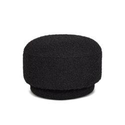 Fuji - Mushroom Footstool Ottoman - Ebony Black