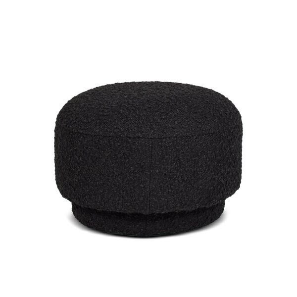 Fuji - Mushroom Footstool Ottoman - Ebony Black